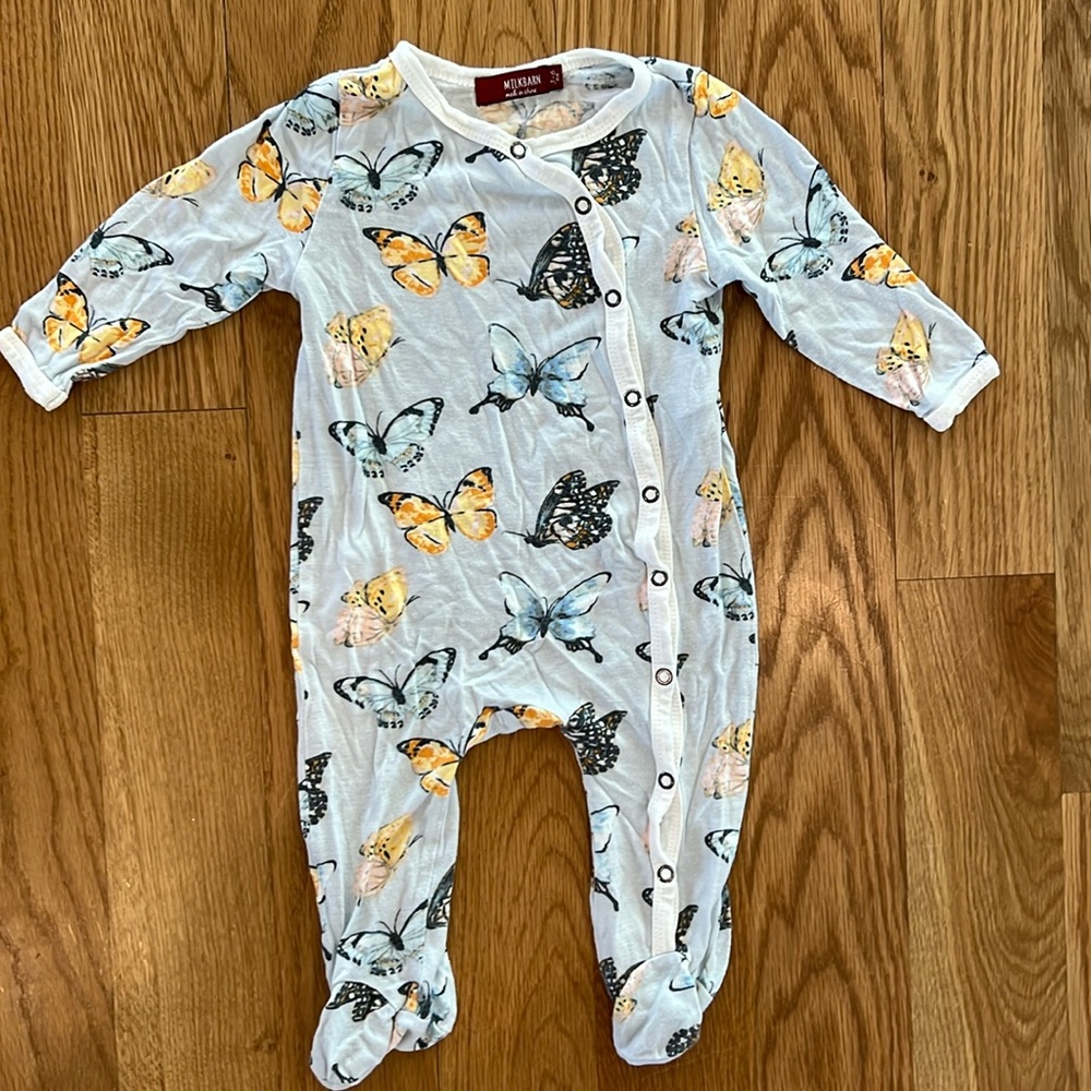 Milkbarn Butterfly Baby Girl Pajamas